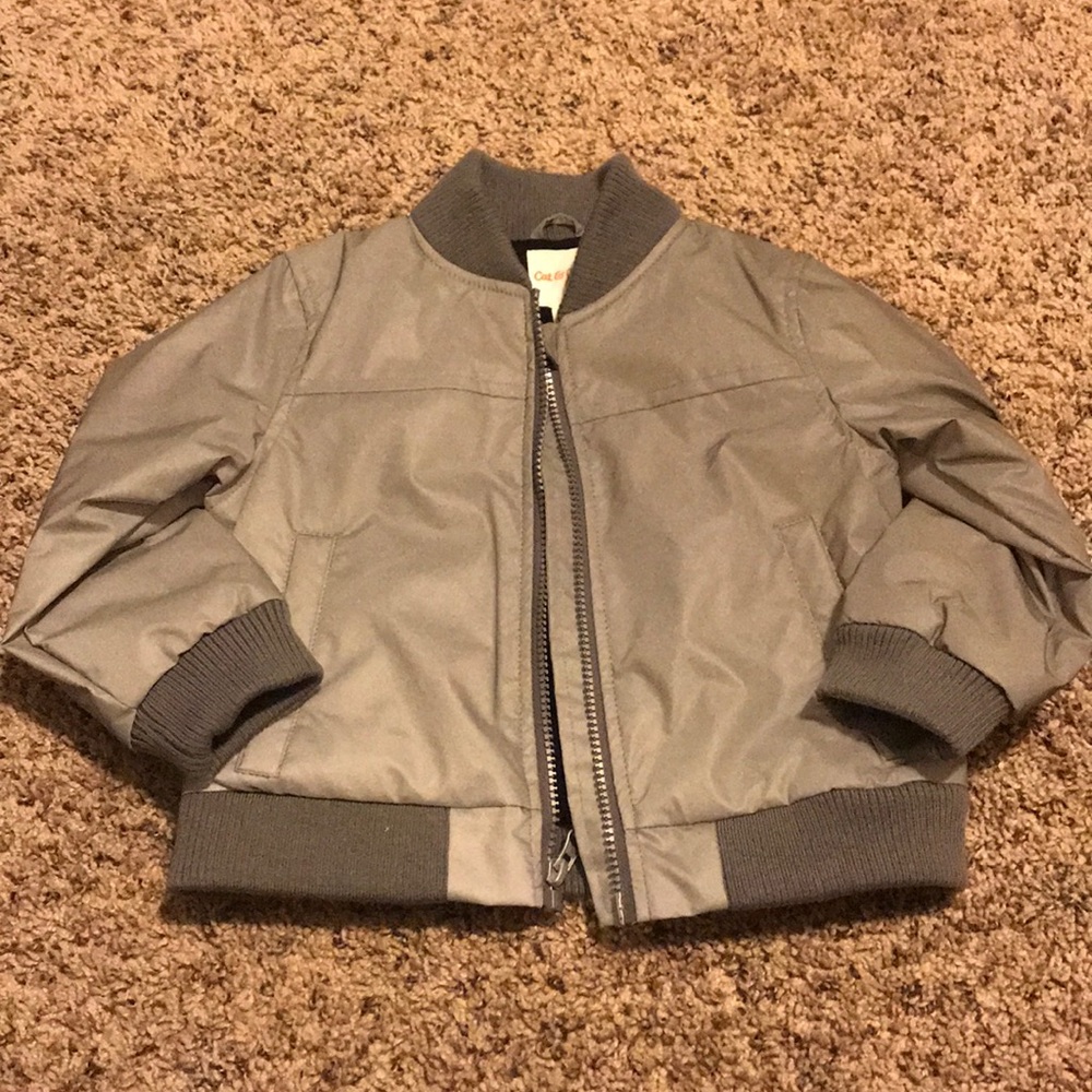 Gray reflective Cat & Jack toddler jacket.